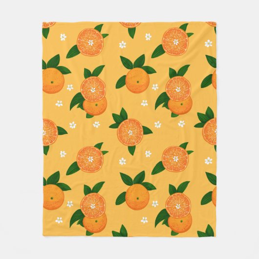 Summer Tangerines Fleecedecke (Vorderseite)