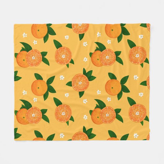 Summer Tangerines Fleecedecke (Vorderseite (Horizontal))