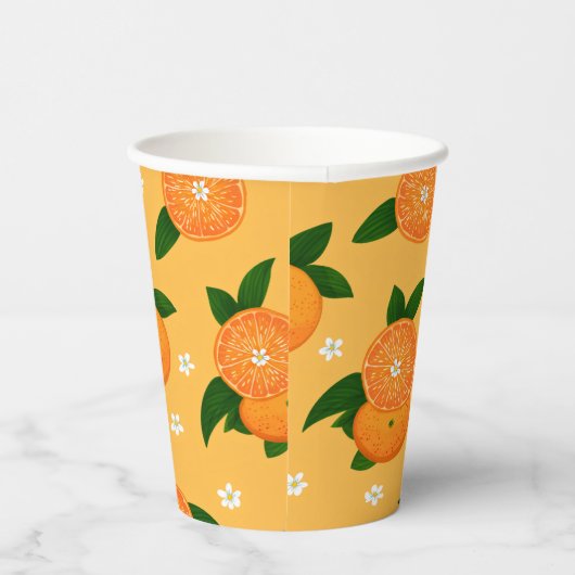 Summer Tangerines Pappbecher (Rechts)