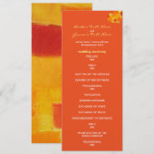 Summer Tango Wedding Programm (Vorne/Hinten)