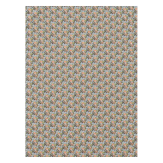 Summer Tapestry Blume auf Sky Blue Tablecloth Tischdecke (Vorderseite)