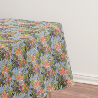 Summer Tapestry Blume auf Sky Blue Tablecloth Tischdecke