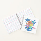 Summer Teddy Bear Surfer in Hawaii Notizblock (Innenseite)