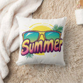 Summer Text - Farbenfrohe Sommersonnenbrille Kissen (Decke)