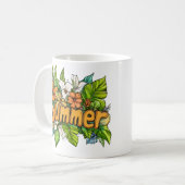 Summer Text - Summer Floral Design Kaffeetasse (Vorderseite Links)