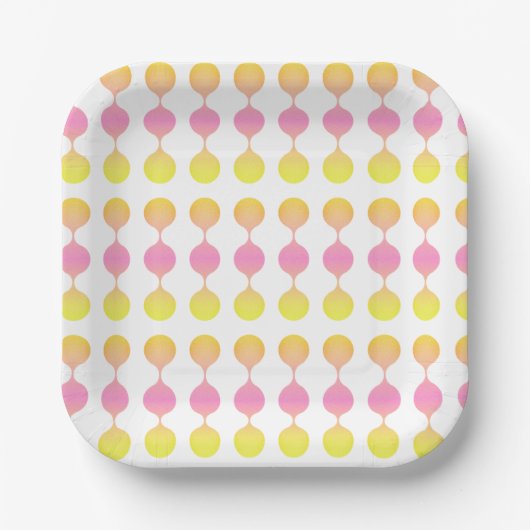 Summer Themed Geometrics Pappteller (Vorderseite)