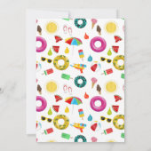 Summer Themed Kids Pool Geburtstagsparty Einladung (Rückseite)