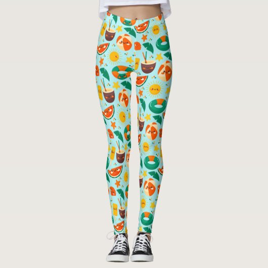 Summer Themed Leggings (Vorderseite)
