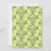 Summer Themed Palmen Tree Leaf Grünes Dschungel In Einladung (Rückseite)