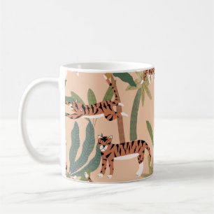 Summer Tigers Palm Trees Exotic Kaffeetasse