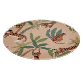 Summer Tigers Palm Trees Exotic Schneidebrett (Ecke)
