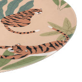 Summer Tigers Palm Trees Exotic Schneidebrett (Ecke)