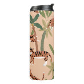 Summer Tigers Palm Trees Exotic Thermosbecher (Nach links gedreht)