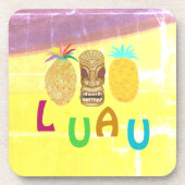 Summer Tiki Pineapple Luau Getränkeuntersetzer (Vorderseite)