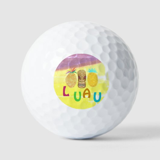 Summer Tiki Pineapple Luau Golfball (Vorderseite)