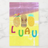 Summer Tiki Pineapple Luau Lebensmitteletikett (Einzelnes Label)