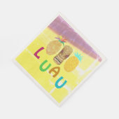 Summer Tiki Pineapple Luau Serviette (Ecke)