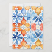 Summer Tile Abstrakt Pattern Hochzeit Einladung (Rückseite)