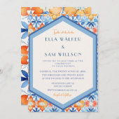 Summer Tile Abstrakt Pattern Hochzeit Einladung (Vorne/Hinten)