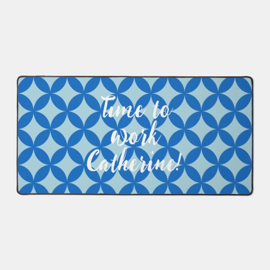 Summer tile with azure circles on baby blue schreibtischunterlage (Vorderseite)