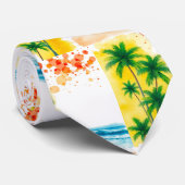 “Summer Time” beach design Krawatte (Gerollt)