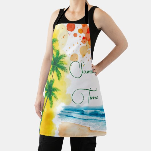 “Summer Time” beach design Schürze (InSitu)