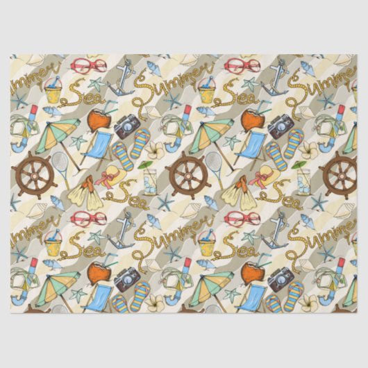 Summer Time Fun Wrapping Paper Seidenpapier (Vorderseite)