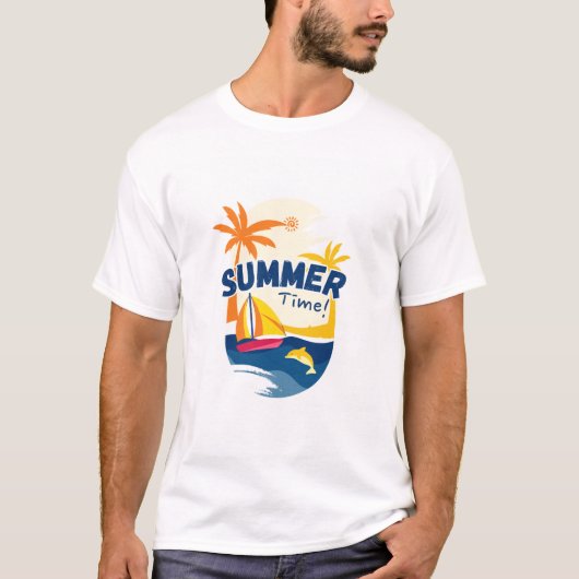 Summer Time" Graphic T - Shirt - Fun & Fresh Vibes (Vorderseite)