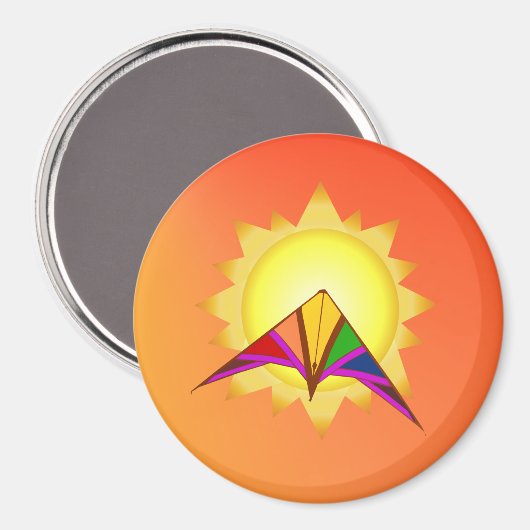 Summer Time Kite Magnet (Vorderseite/Rückseite)