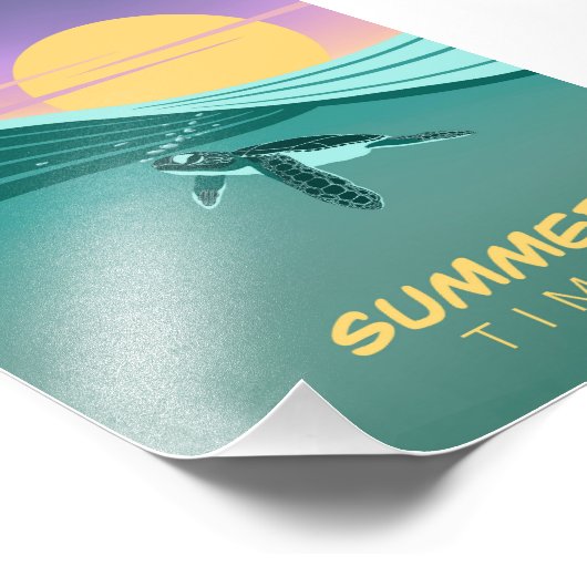 Summer-Time-Schildkrötenposter Fotodruck (Ecke)