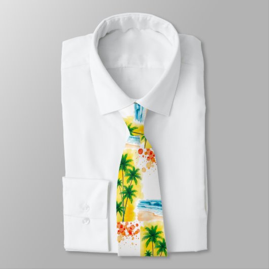 „Summer Time“ Strandgestaltung Krawatte (Gebunden)