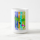 Summer Time to Beach – Retro Surf Vibes Graphic Kaffeetasse (Mittel)