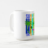 Summer Time to Beach – Retro Surf Vibes Graphic Kaffeetasse (Vorderseite Links)