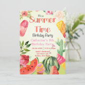 Summer Time Watermelon Geburtstagsparty (Stehend Vorderseite)