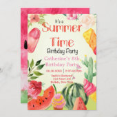 Summer Time Watermelon Geburtstagsparty (Vorne/Hinten)