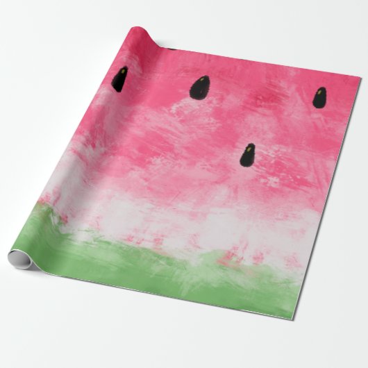 Summer Time Watermelon Geburtstagsparty Geschenkpapier (Ungerollt)