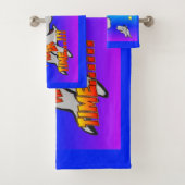 Summer Time Whales Cartoon Badetuch Set (Insitu)