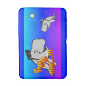 Summer Time Whales Cartoon Bathmat Badematte (Vorderseite Vertikal)