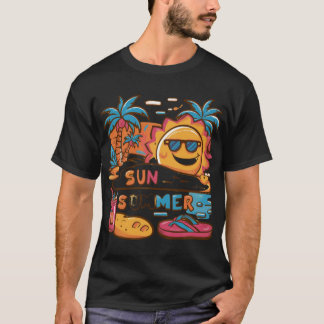 Summer to Shirt Design, Beach T - Shirt Design.