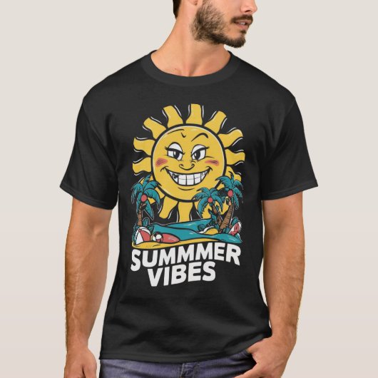 Summer to Shirt Design, Beach T - Shirt Design. (Vorderseite)