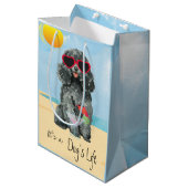 Summer Toy Poodle Mittlere Geschenktüte (Vorderseite Schrägansicht)
