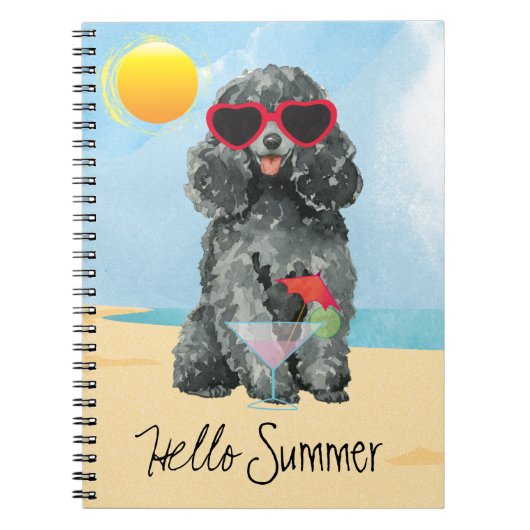 Summer Toy Poodle Notizblock (Vorderseite)