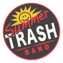 Summer Trash Band Round Aufkleber