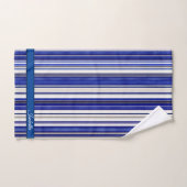 Summer trendy Navy Blue Boat Stripes Collection Badhandtuch Set (Handtuch)