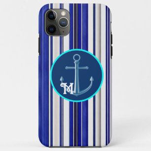 Summer trendy Navy Blue Boat Stripes Collection Case-Mate iPhone Hülle