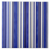 Summer trendy Navy Blue Boat Stripes Collection Fliese (Vorderseite)