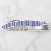 Summer trendy Navy Blue Boat Stripes Collection Kellnermesser (Rückseite)