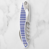 Summer trendy Navy Blue Boat Stripes Collection Kellnermesser (Rückseite)