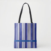 Summer trendy Navy Blue Boat Stripes Collection Tasche (Vorderseite)