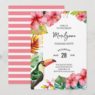 Summer Tropical 50. Geburtstag Einladung